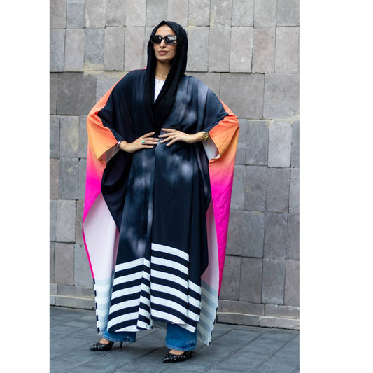 Vibrant hues Fabric:Italian crepe