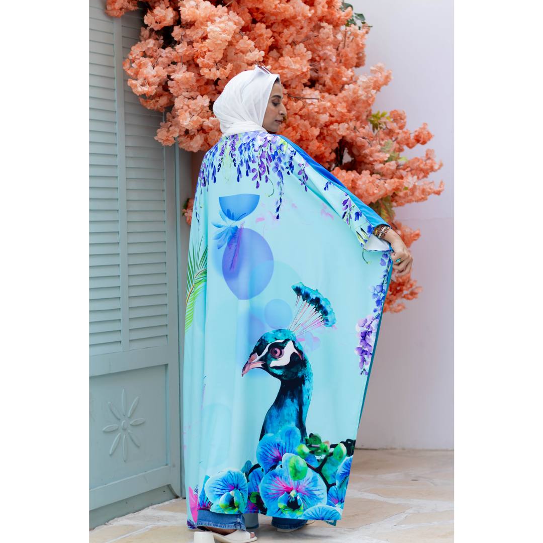 Peacocke blue🦚 Fabric:Italian crepe