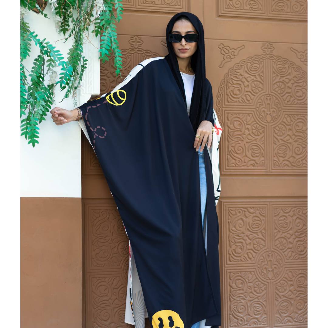Smile abaya Fabric:Italian Crepe