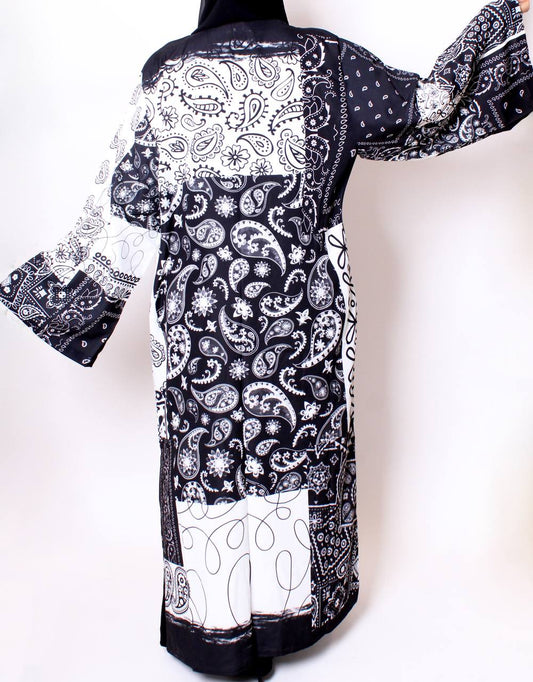 Black & white design Fabric:crepe