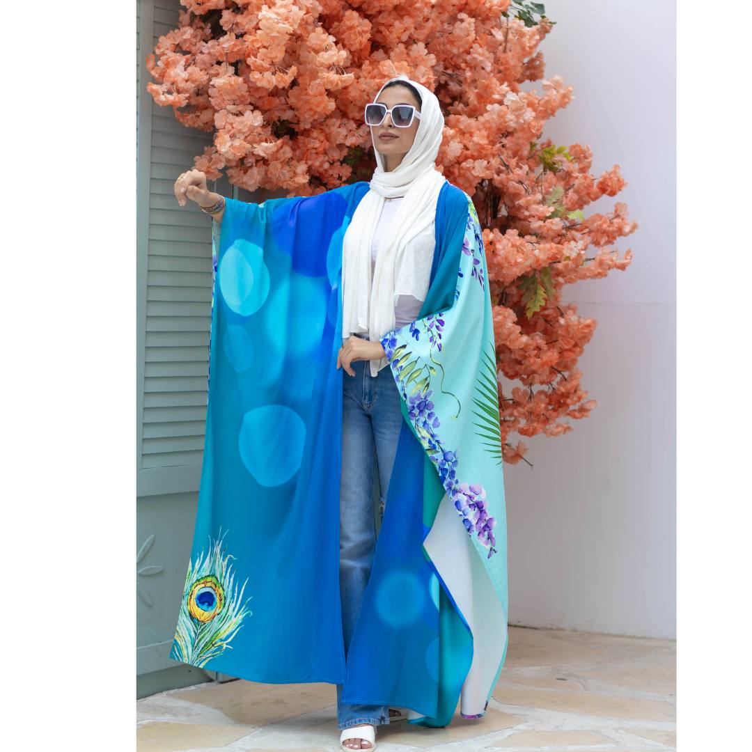 Peacocke blue🦚 Fabric:Italian crepe