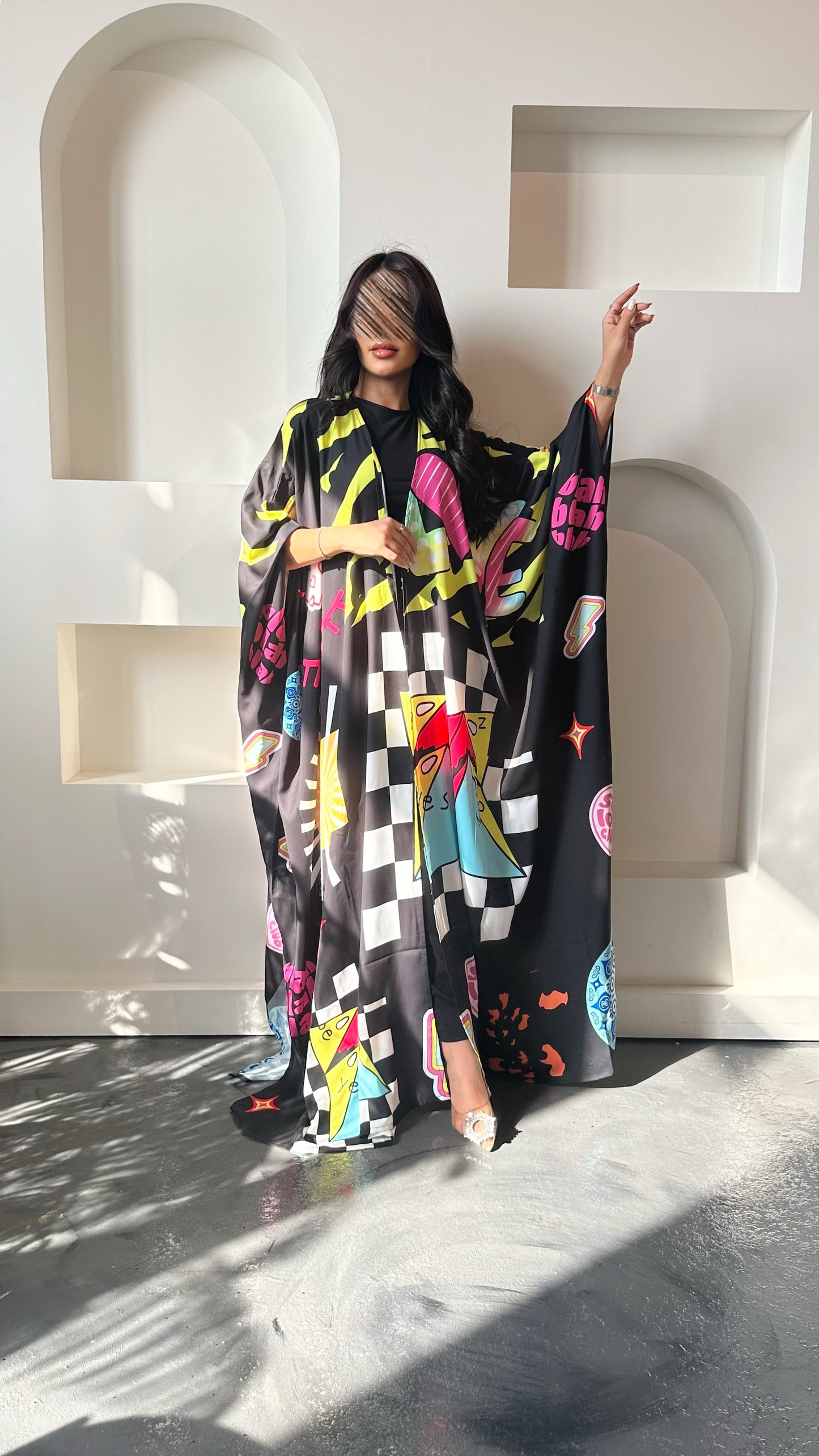 Power girl abaya Fabric:Italian crepe