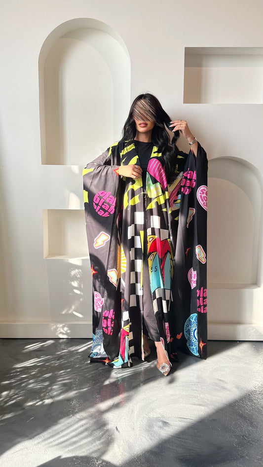 Power girl abaya Fabric:Italian crepe