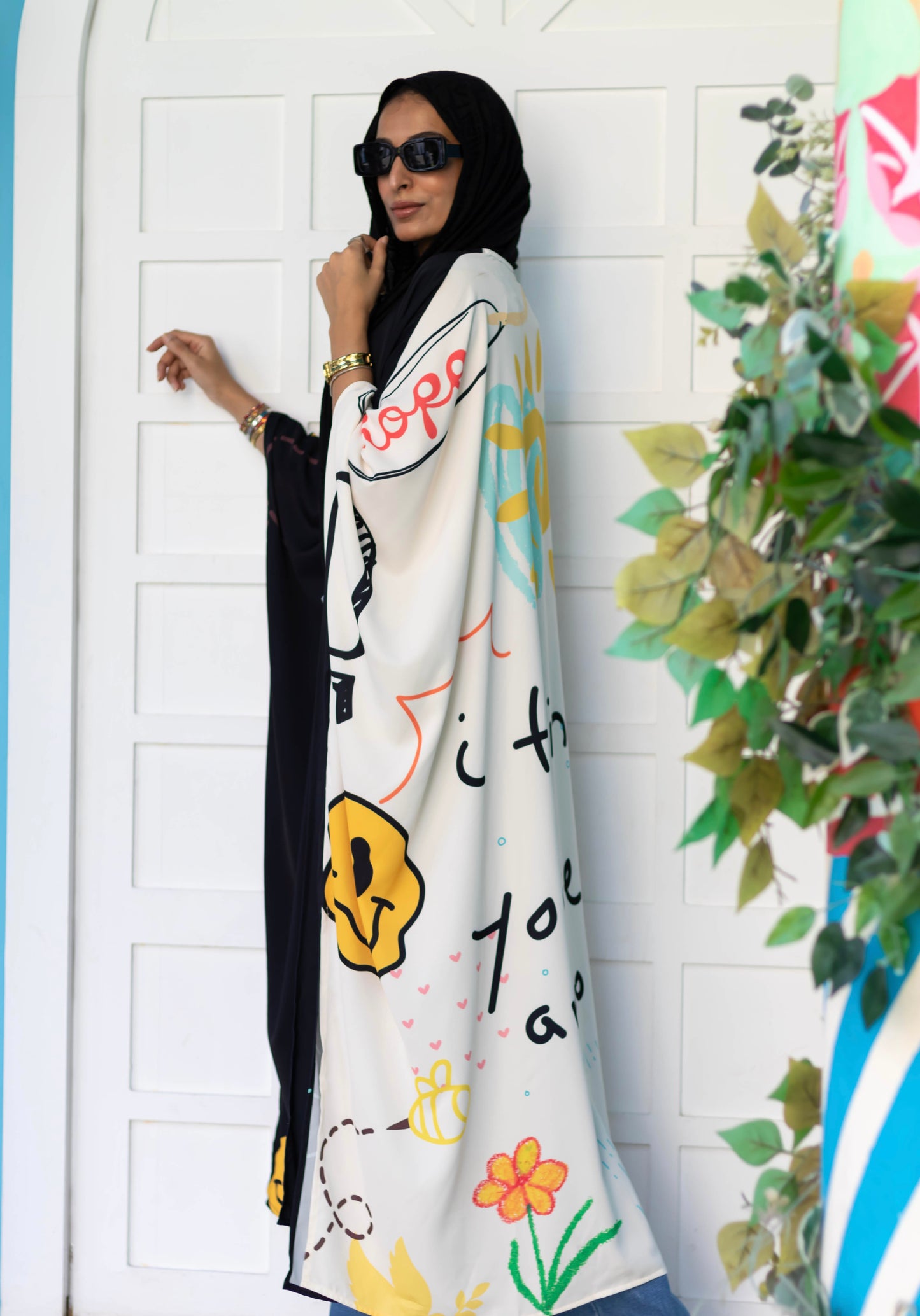 Power girl abaya Fabric:Italian crepe